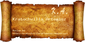 Kratochvilla Artemisz névjegykártya